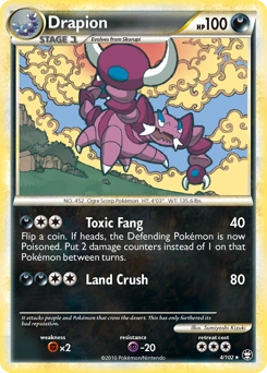Drapion Pokémon card, number 4