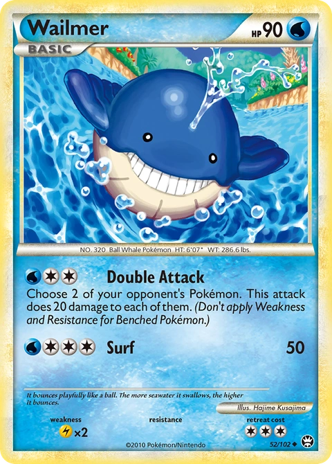 Wailmer Pokémon card from HS—Triumphant, number 52 (Standard print)