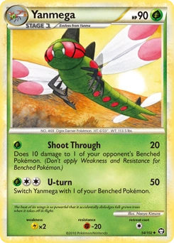 Yanmega Pokémon card, number 54
