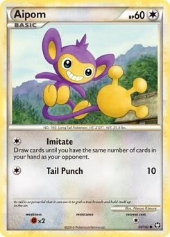 Aipom Pokémon card, number 55
