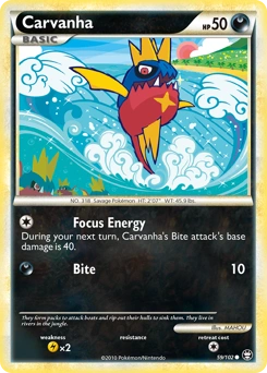 Carvanha Pokémon card, number 59