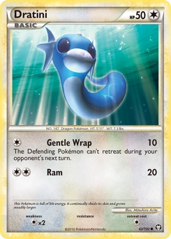 Dratini Pokémon card, number 62
