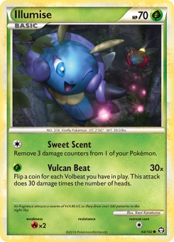 Illumise Pokémon card, number 64