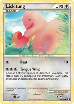 Lickitung Pokémon card, number 66
