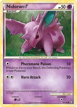 Nidoran ♂ Pokémon card, number 70