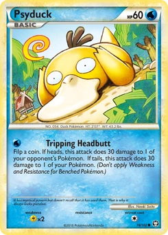 Psyduck Pokémon card, number 74