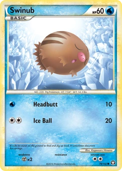 Swinub Pokémon card, number 79