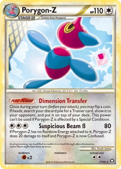 Porygon-Z Pokémon card, number 7