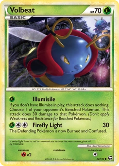 Volbeat Pokémon card, number 82