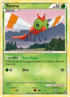 Yanma Pokémon card, number 84