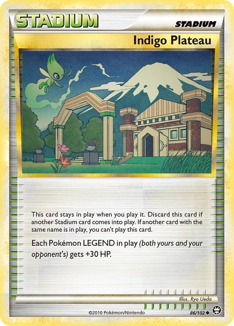 Indigo Plateau Pokémon card from HS—Triumphant, number 86 (Standard print)