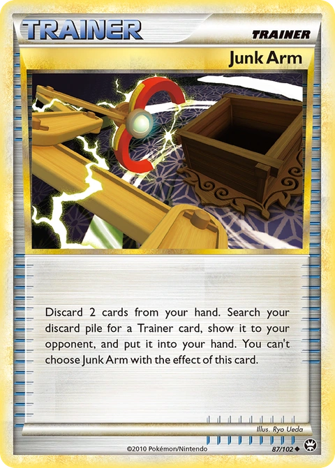 Junk Arm Pokémon card from HS—Triumphant, number 87 (Standard print)