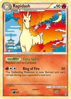 Rapidash Pokémon card, number 8
