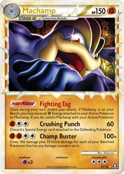 Machamp Pokémon card, number 95