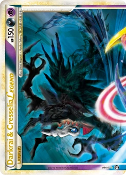 Darkrai & Cresselia LEGEND Pokémon card, number 99