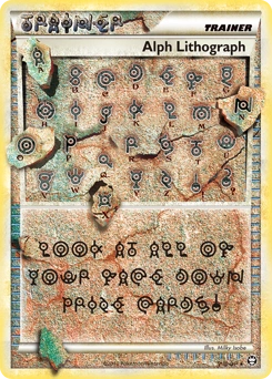 Alph Lithograph Pokémon card, number FOUR