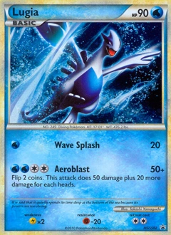 Lugia Pokémon card, number HGSS02
