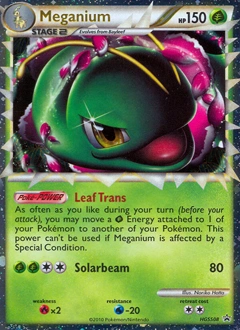 Meganium Pokémon card, number HGSS08