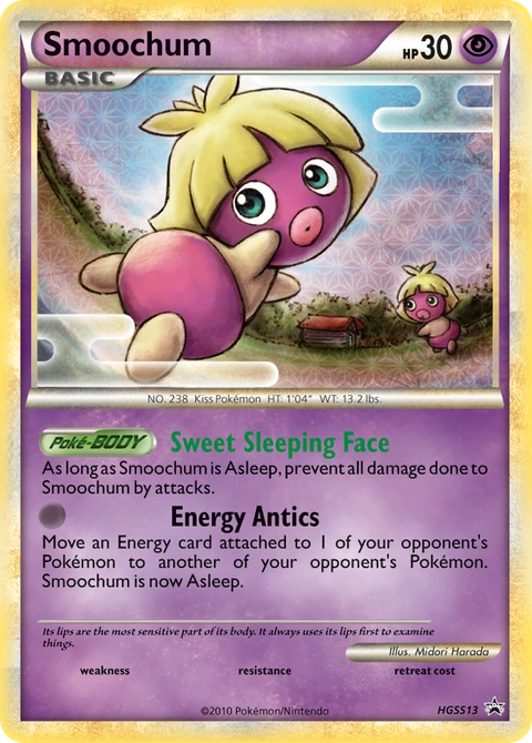 Smoochum Pokémon card from HGSS Black Star Promos, number HGSS13 (Standard print)