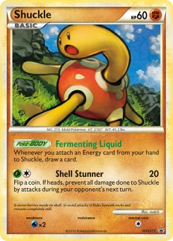 Shuckle Pokémon card, number HGSS15