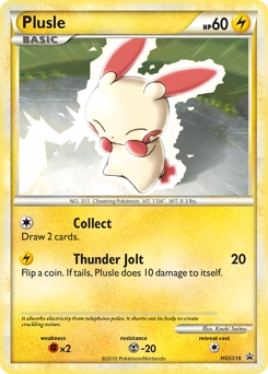Plusle Pokémon card, number HGSS16