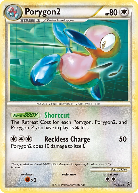 Porygon2 Pokémon card from HGSS Black Star Promos, number HGSS23 (Standard print)
