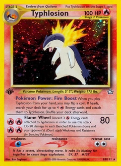 Typhlosion Pokémon card, number 18