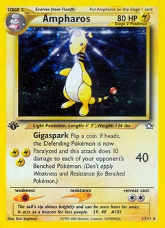 Ampharos Pokémon card, number 1