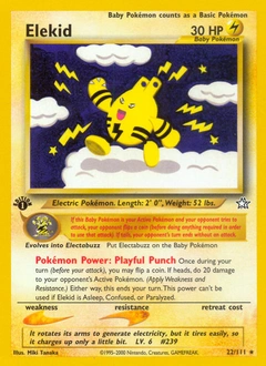 Elekid Pokémon card, number 22