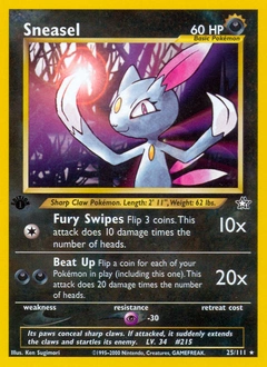 Sneasel Pokémon card, number 25
