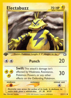 Electabuzz Pokémon card, number 33