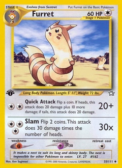 Furret Pokémon card, number 35