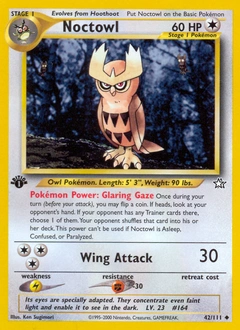 Noctowl Pokémon card, number 42
