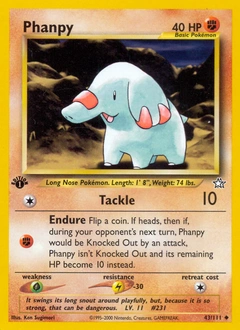 Phanpy Pokémon card, number 43