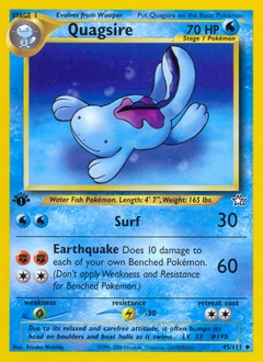 Quagsire Pokémon card, number 45