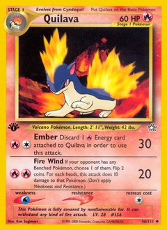 Quilava Pokémon card, number 46