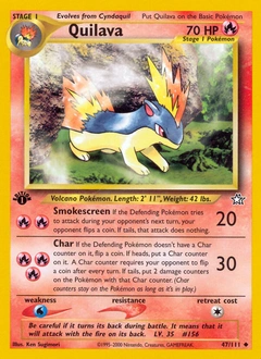 Quilava Pokémon card, number 47