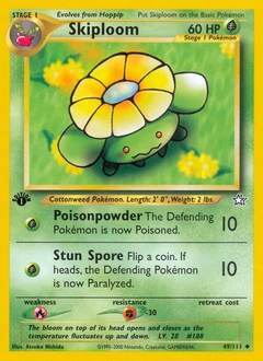 Skiploom Pokémon card, number 49