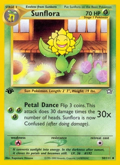 Sunflora Pokémon card, number 50