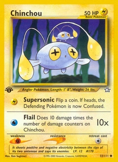 Chinchou Pokémon card, number 55