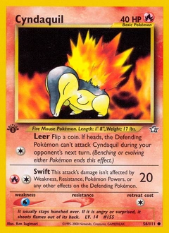 Cyndaquil Pokémon card, number 56