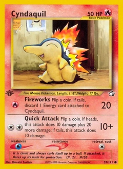 Cyndaquil Pokémon card, number 57