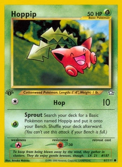 Hoppip Pokémon card, number 61