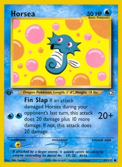 Horsea Pokémon card, number 62