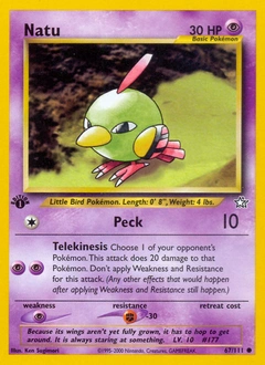 Natu Pokémon card, number 67