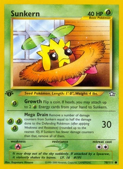 Sunkern Pokémon card, number 78