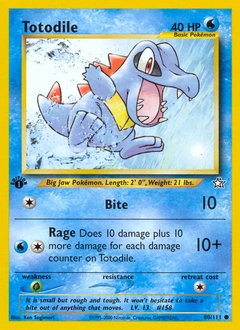 Totodile Pokémon card, number 80