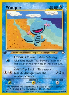 Wooper Pokémon card, number 82