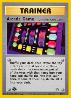 Arcade Game Pokémon card, number 83