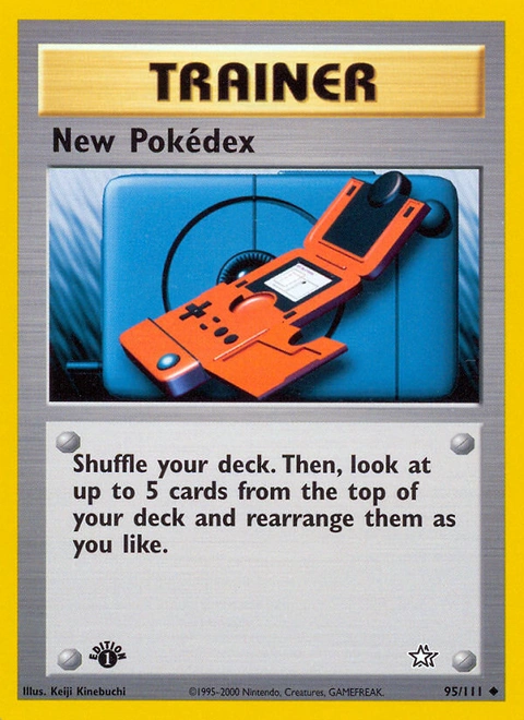 New Pokédex Pokémon card from Neo Genesis, number 95 (1st Edition print)